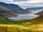 Iceland. Landscape in Botnsdalur and Sugandafjordur during autumn. Art Print